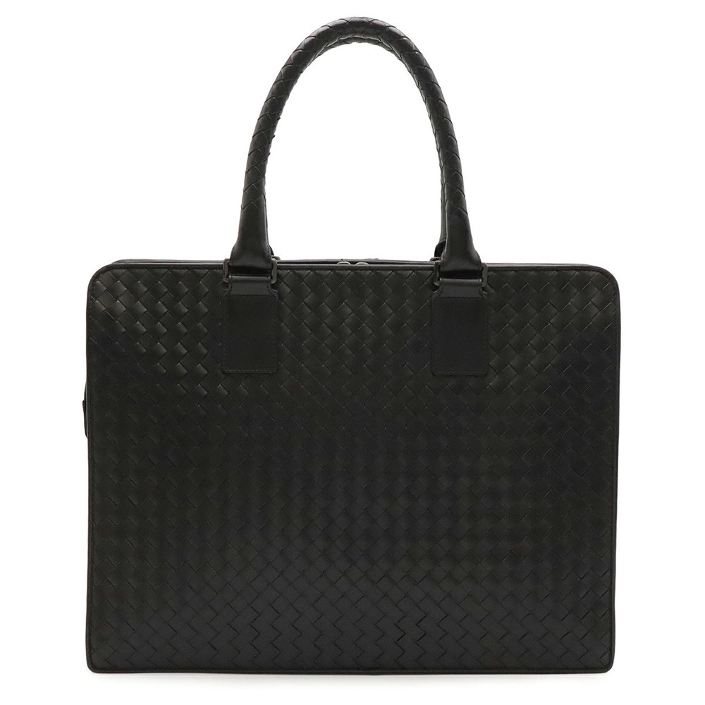 BOTTEGA VENETA Intrecciato Business Bag Briefcase Leather Black